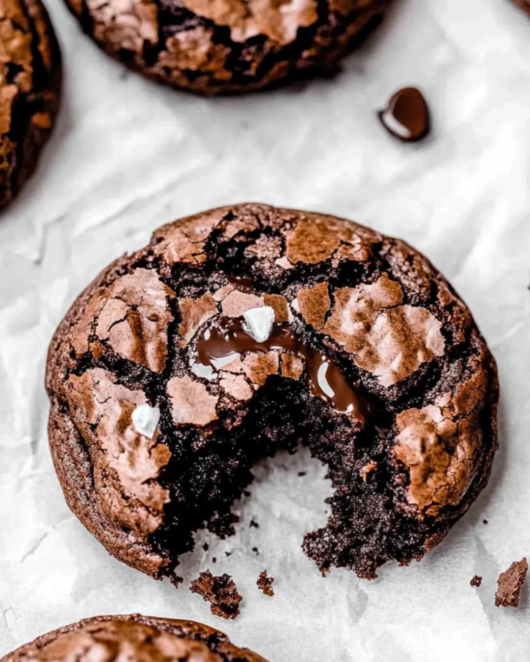 Fudgy chewy brookies with a rich brownie and chocolate chip cookie layer, cut into squares.