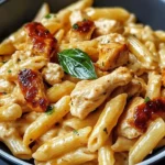 Creamy Marry Me Chicken Pasta with sun-dried tomatoes and parmesan.