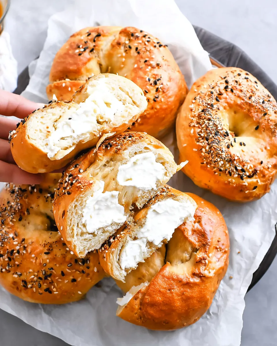 Air Fryer Protein Bagels, golden and crispy, with a slight sheen from the air frying process.