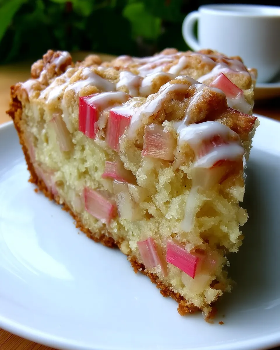 Moist, tangy, and irresistibly crumbly—this Sour Cream Rhubarb Coffee Cake is the perfect cozy treat for any time of day! 