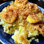 southern squash casserole with crispy Ritz topping