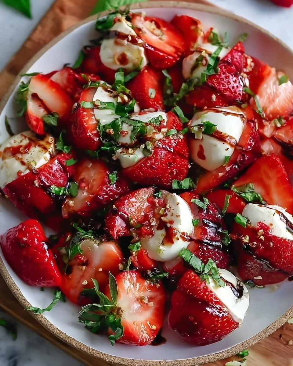 balsamic strawberry caprese salad