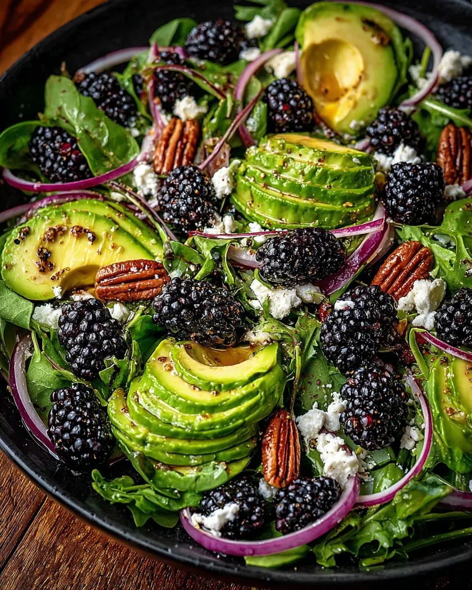 Blackberry avocado salad with lemon vinaigrette