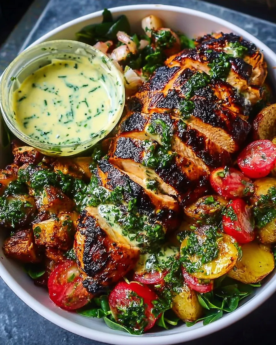 Fresh homemade chimichurri sauce