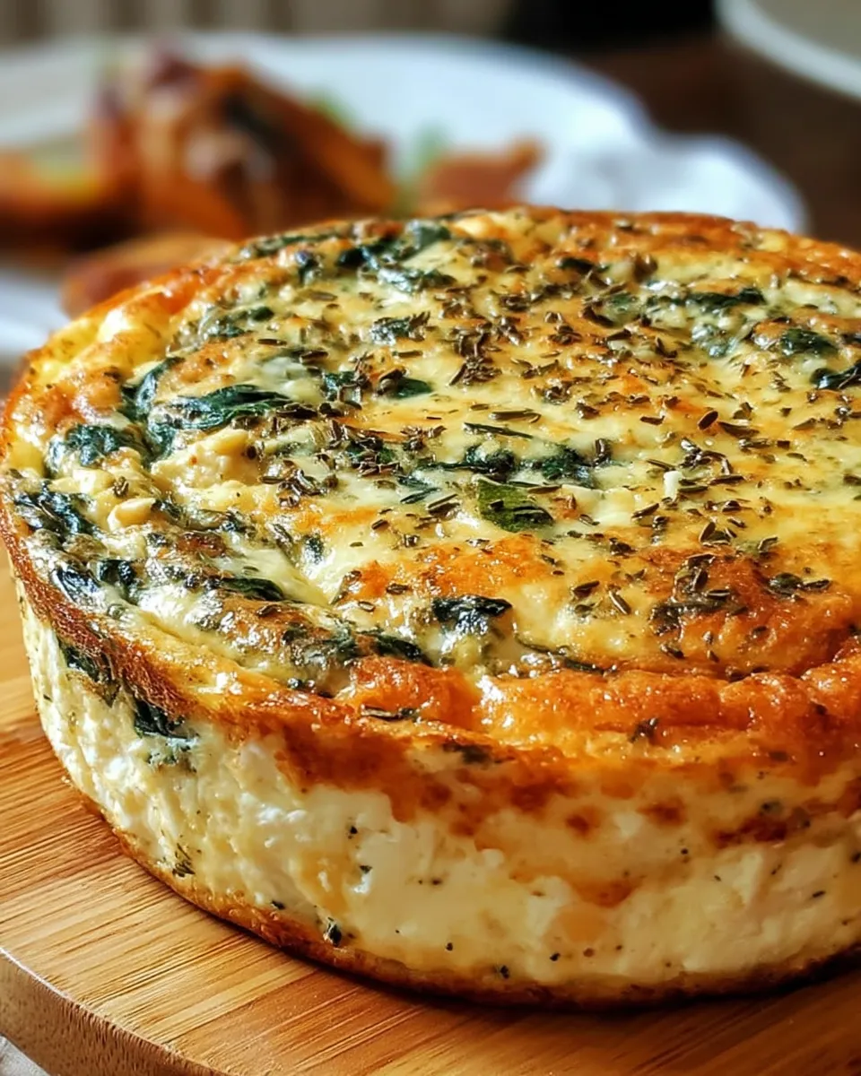 mixing cottage cheese quiche batter