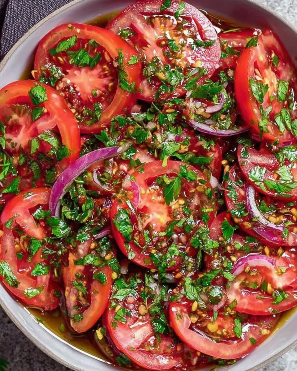 Marinated Tomato Salad with Mediterranean Herbs