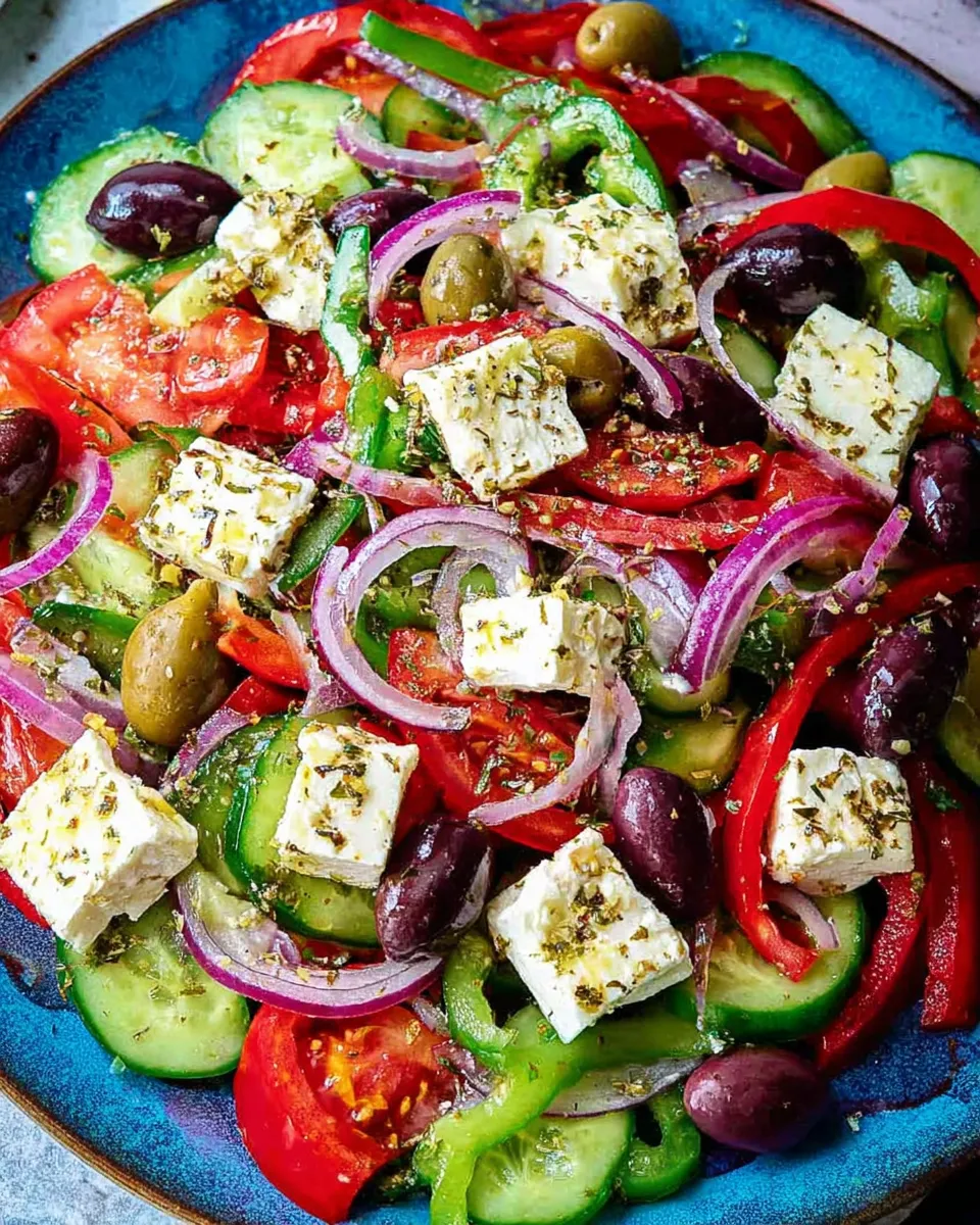 Greek Salad Served Family Style