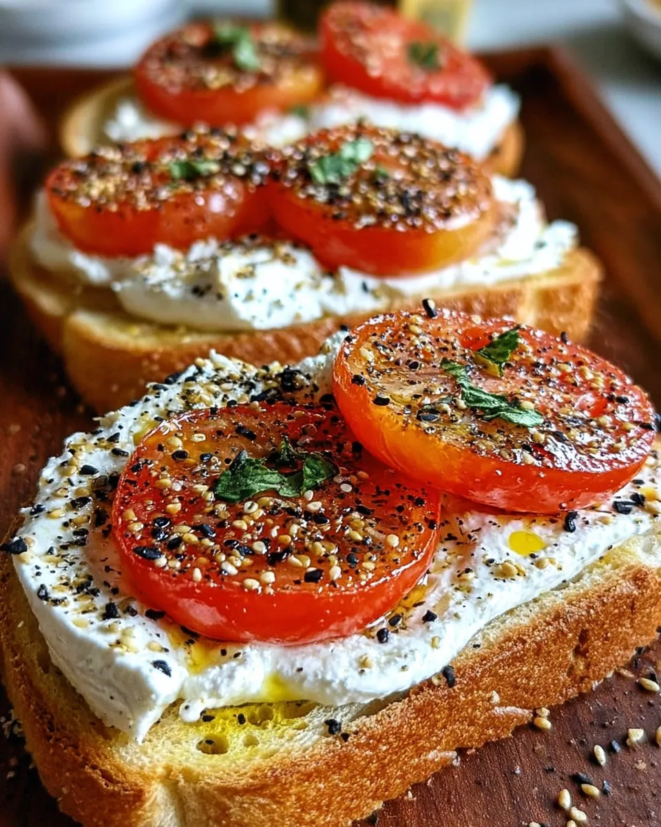 Ricotta and tomato sourdough toast
