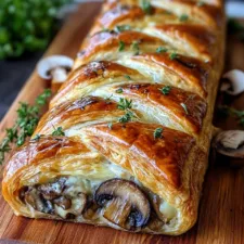 Savory Mushroom &amp; Gruyère Puff Pastry Braid-image