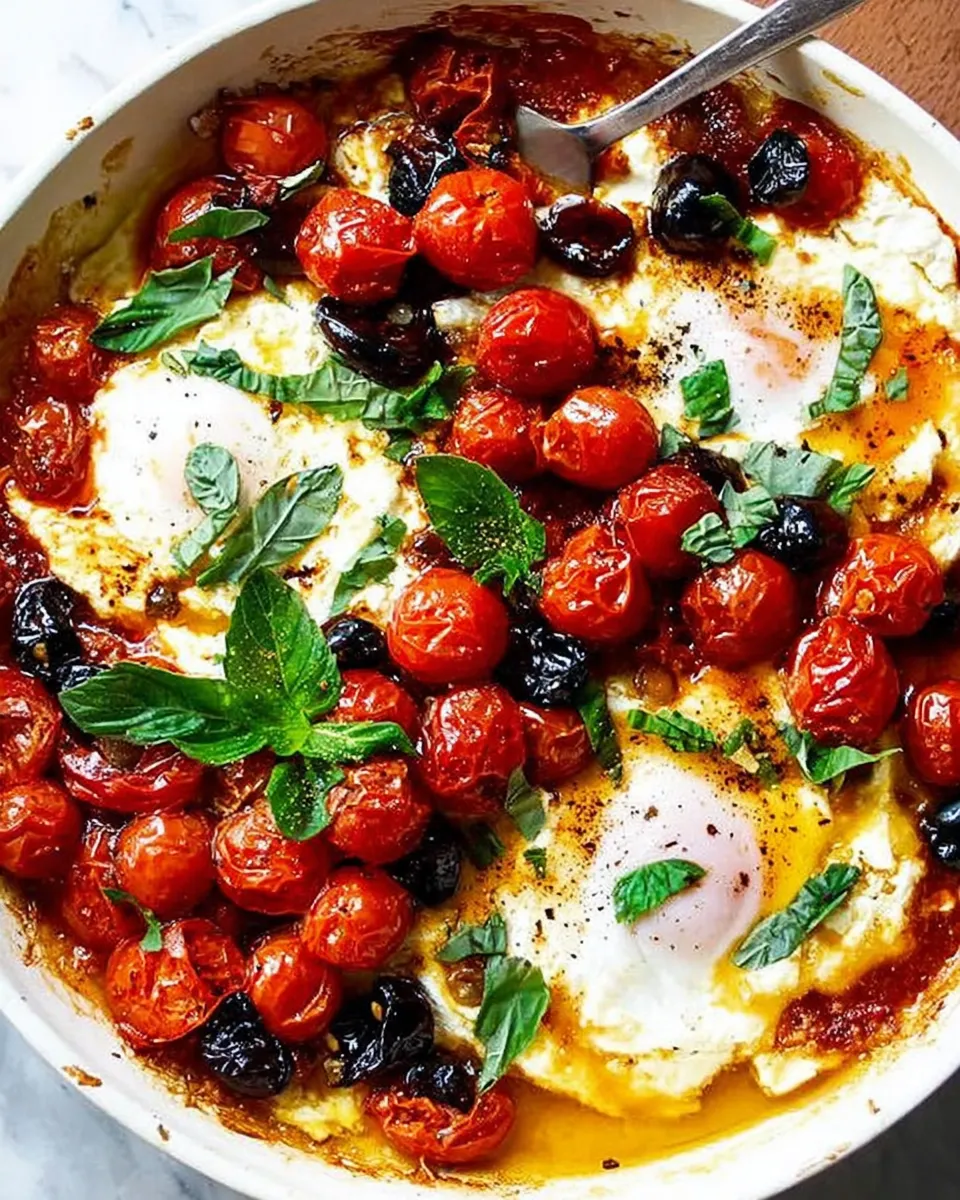 Preparing Baked Feta with Cherry Tomatoes