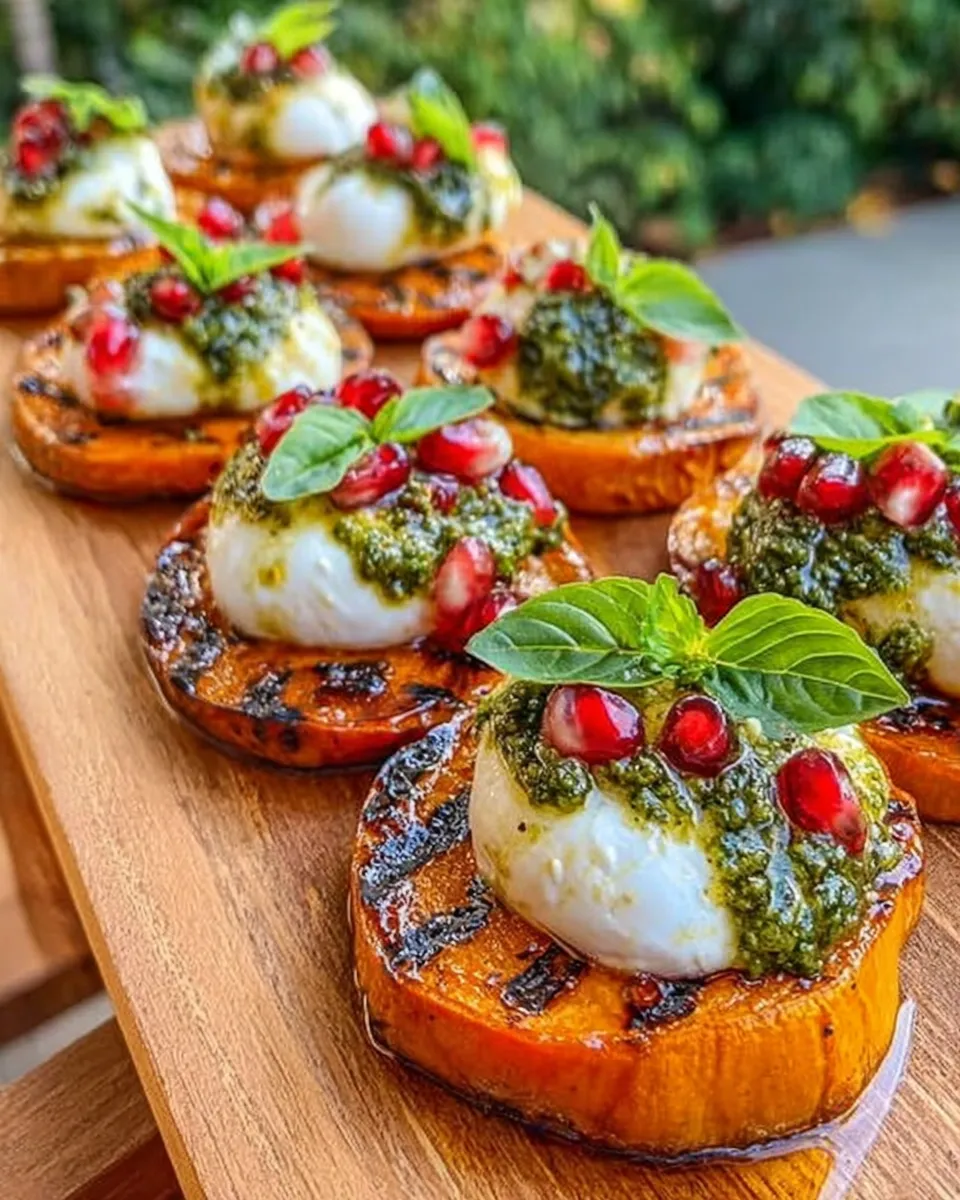 Sweet potato burrata salad plated
