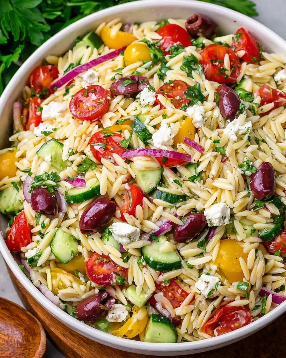 Ingredients for Greek Orzo Salad