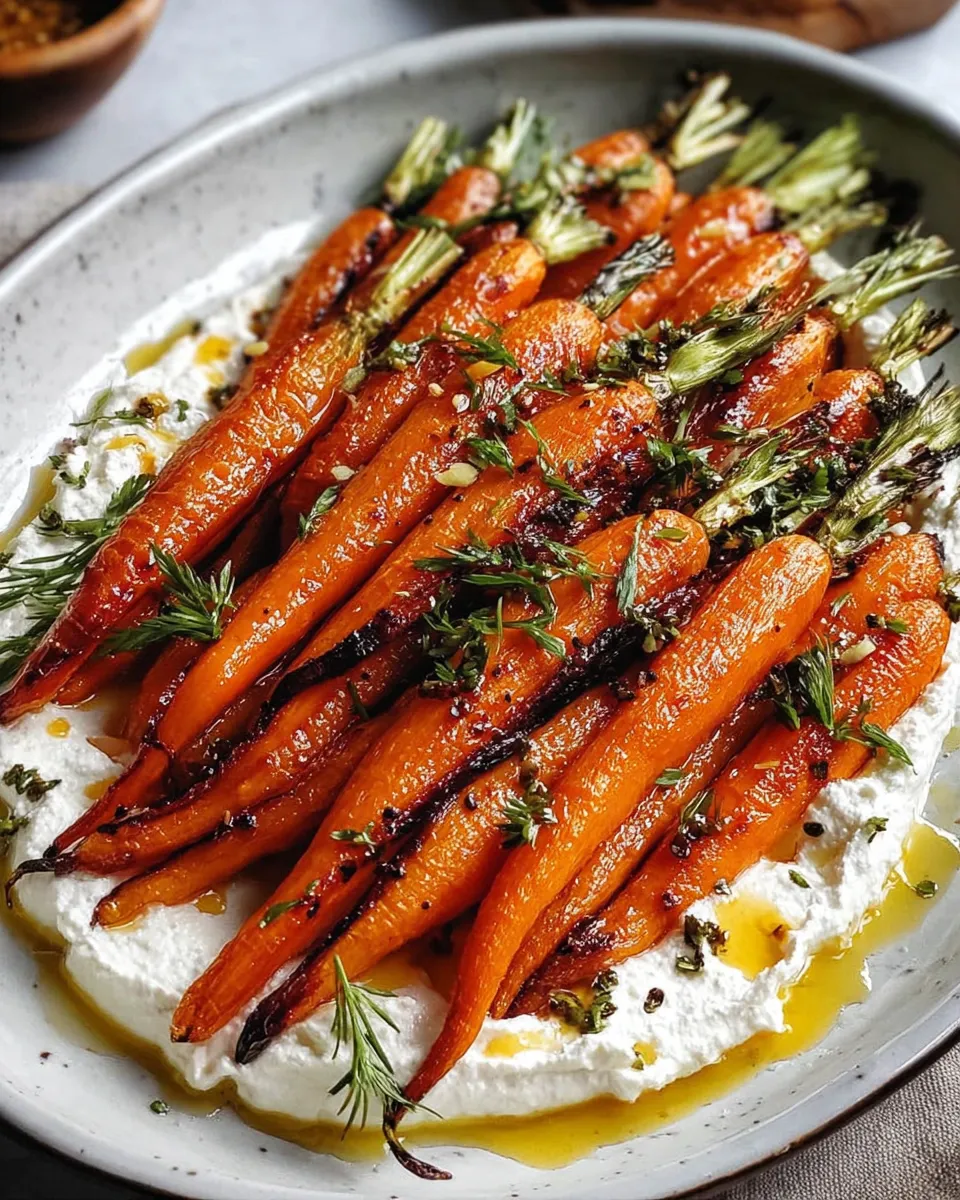 Ingredients for roasted carrots with whipped ricotta and hot honey