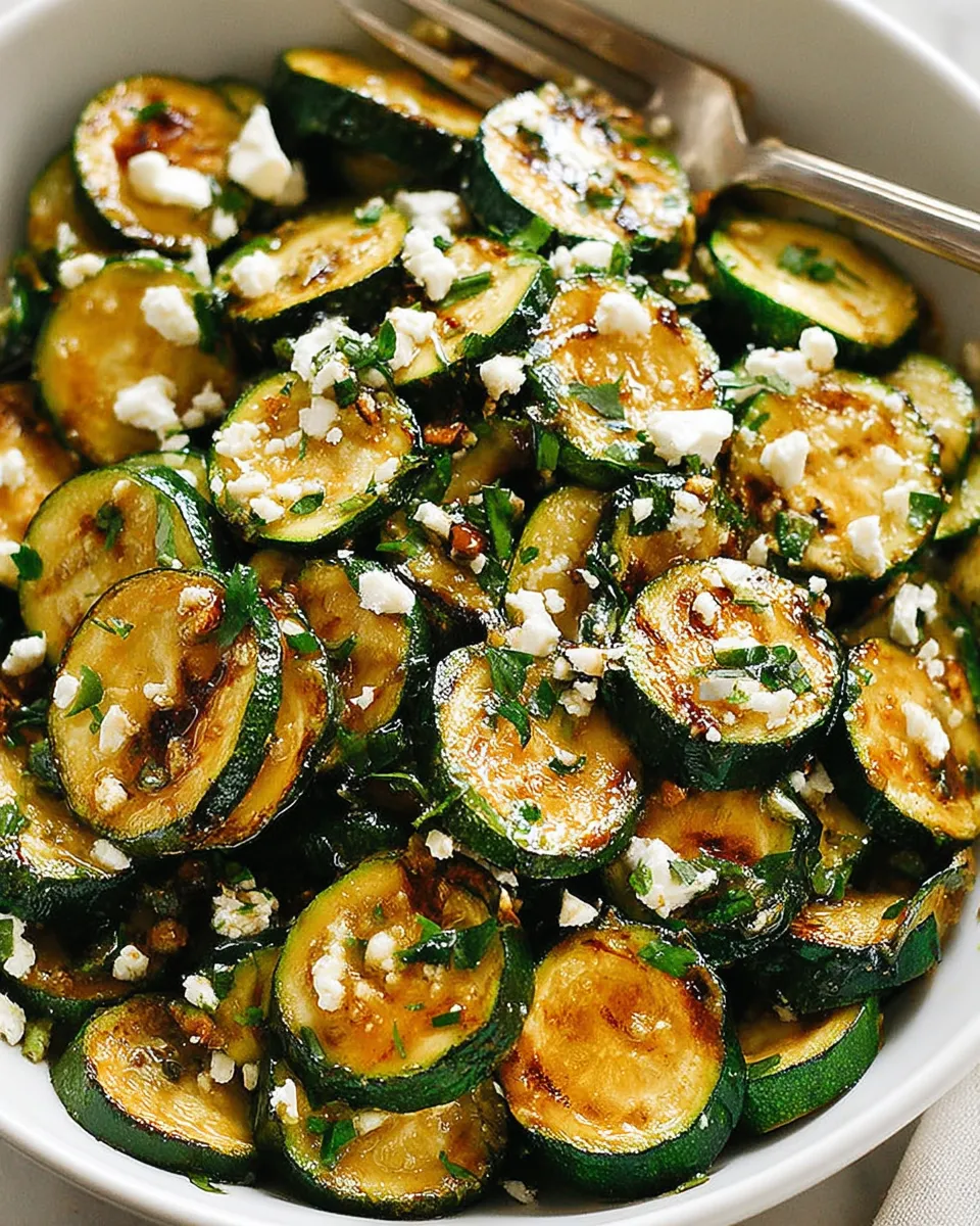 Zucchini roasting in skillet