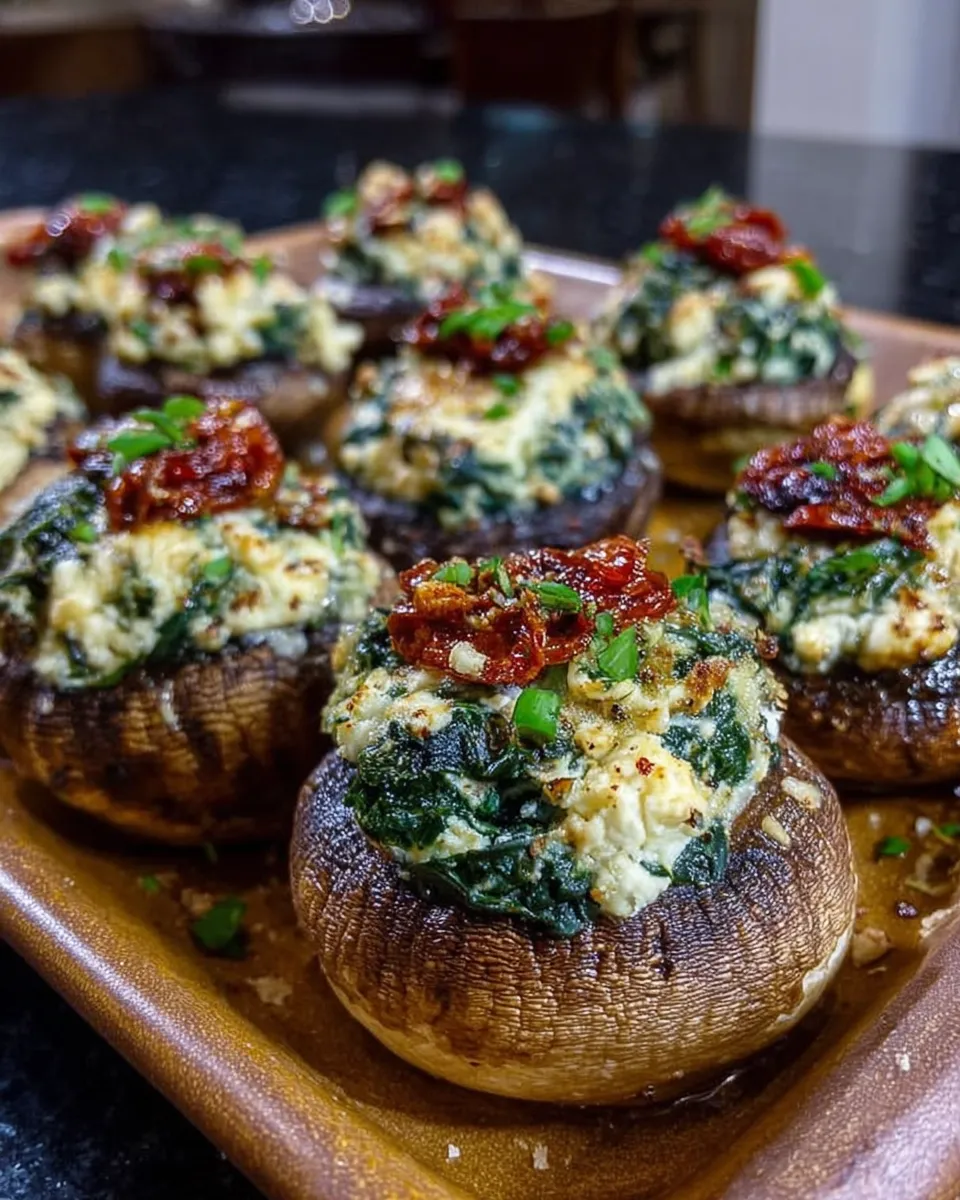 clean mushrooms on baking tray