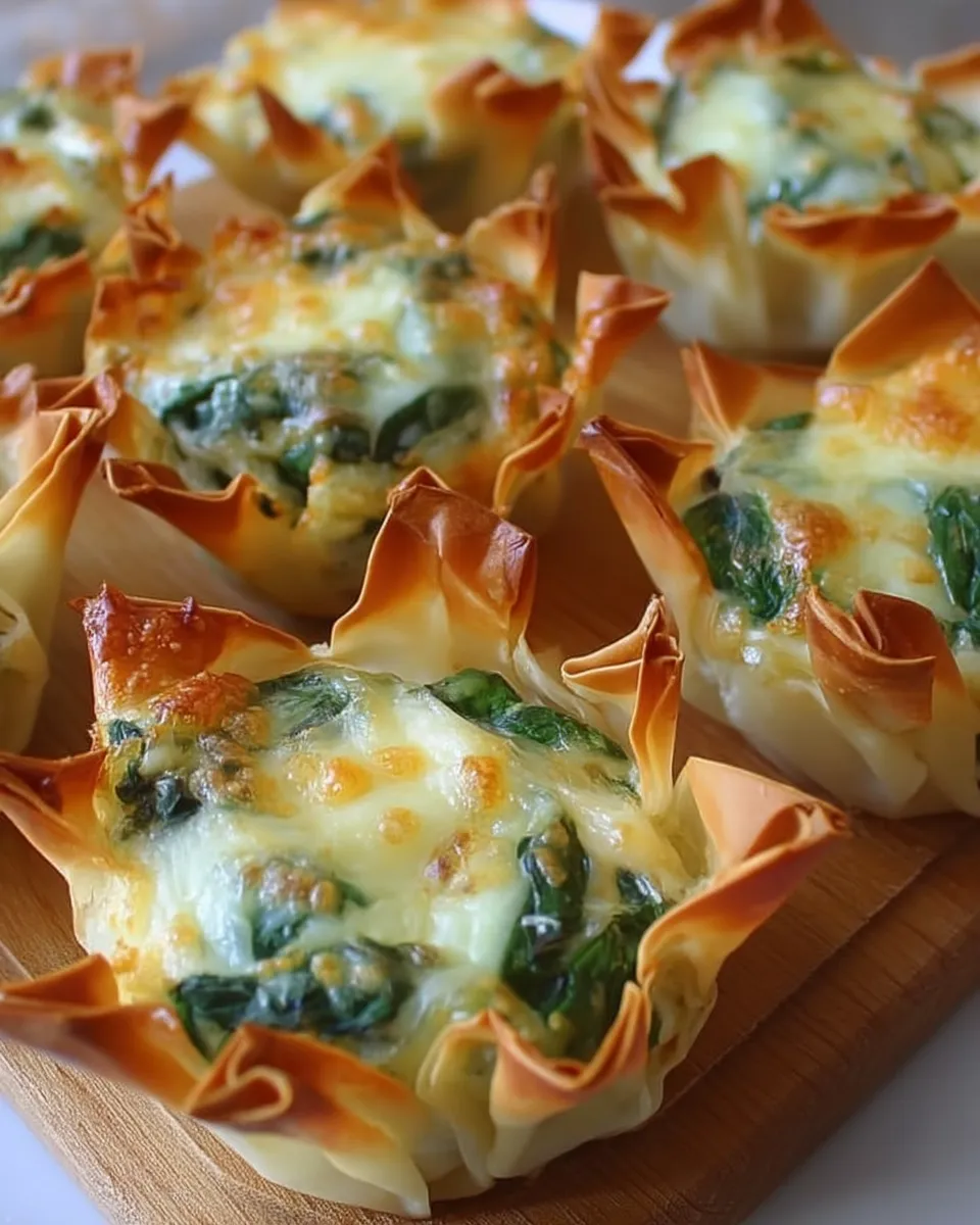 spinach and artichoke wonton cups recipe