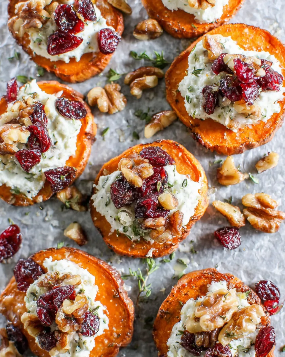 Sweet potato rounds roasting in the oven