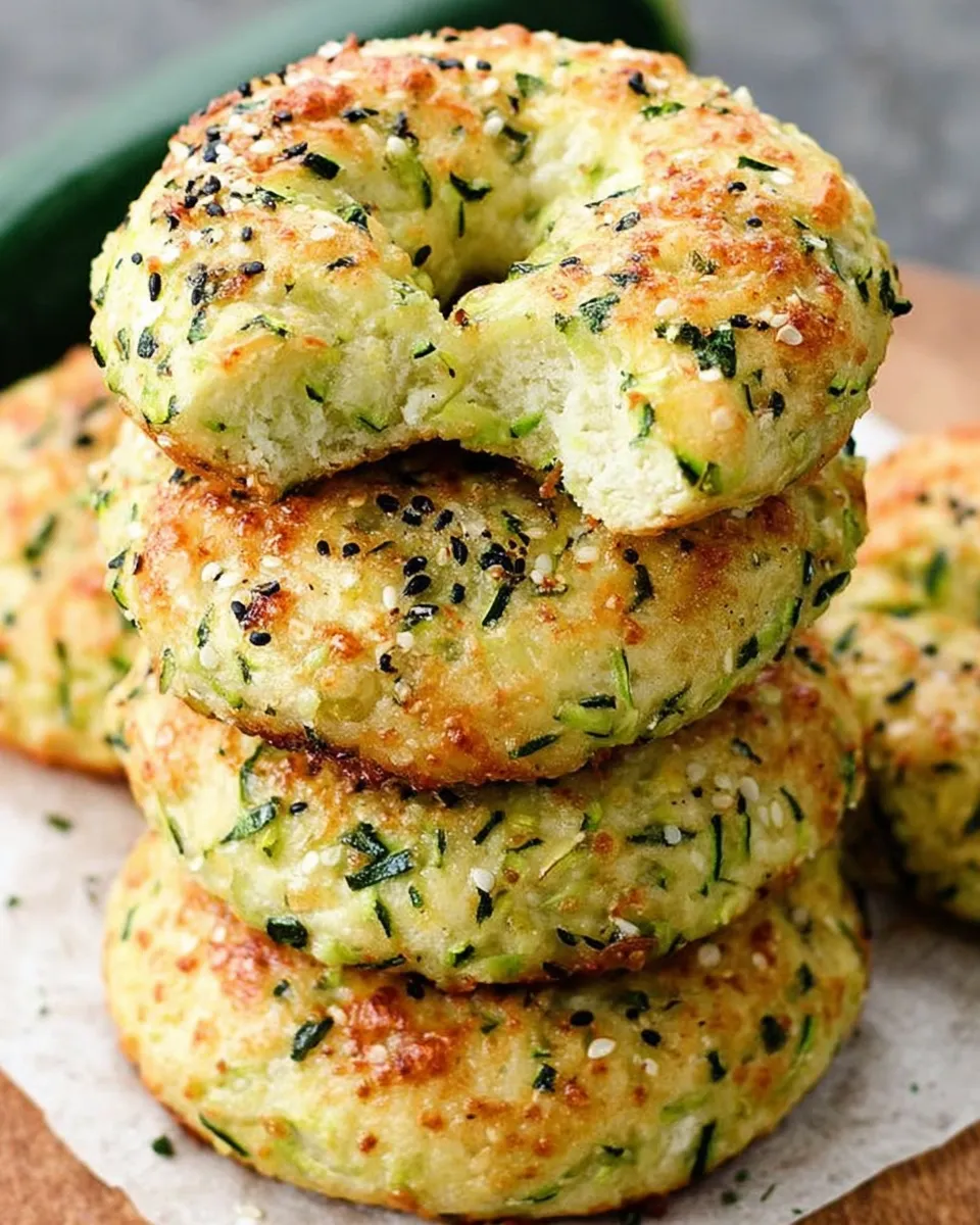 low carb zucchini bagels fresh baked