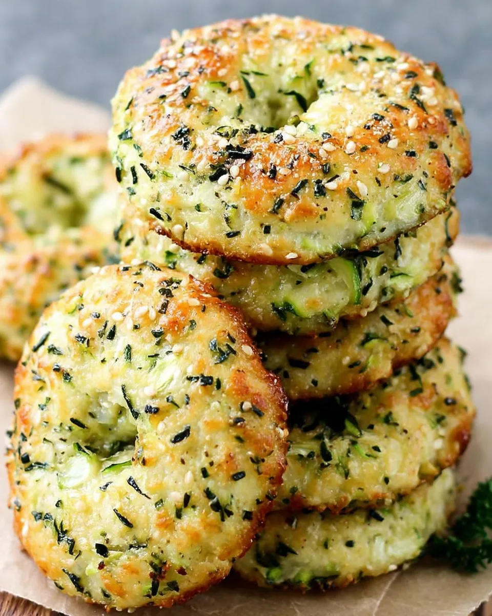 forming keto zucchini bagels