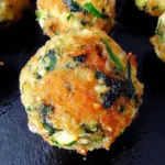 Zucchini garlic bites with golden crust and dipping sauce