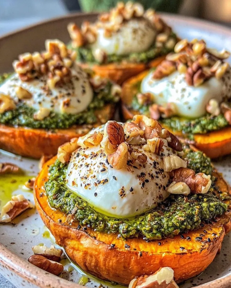  Stuffed sweet potatoes with burrata