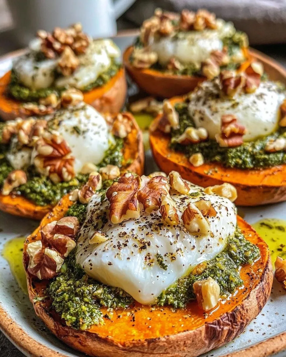 Stuffed sweet potatoes served warm