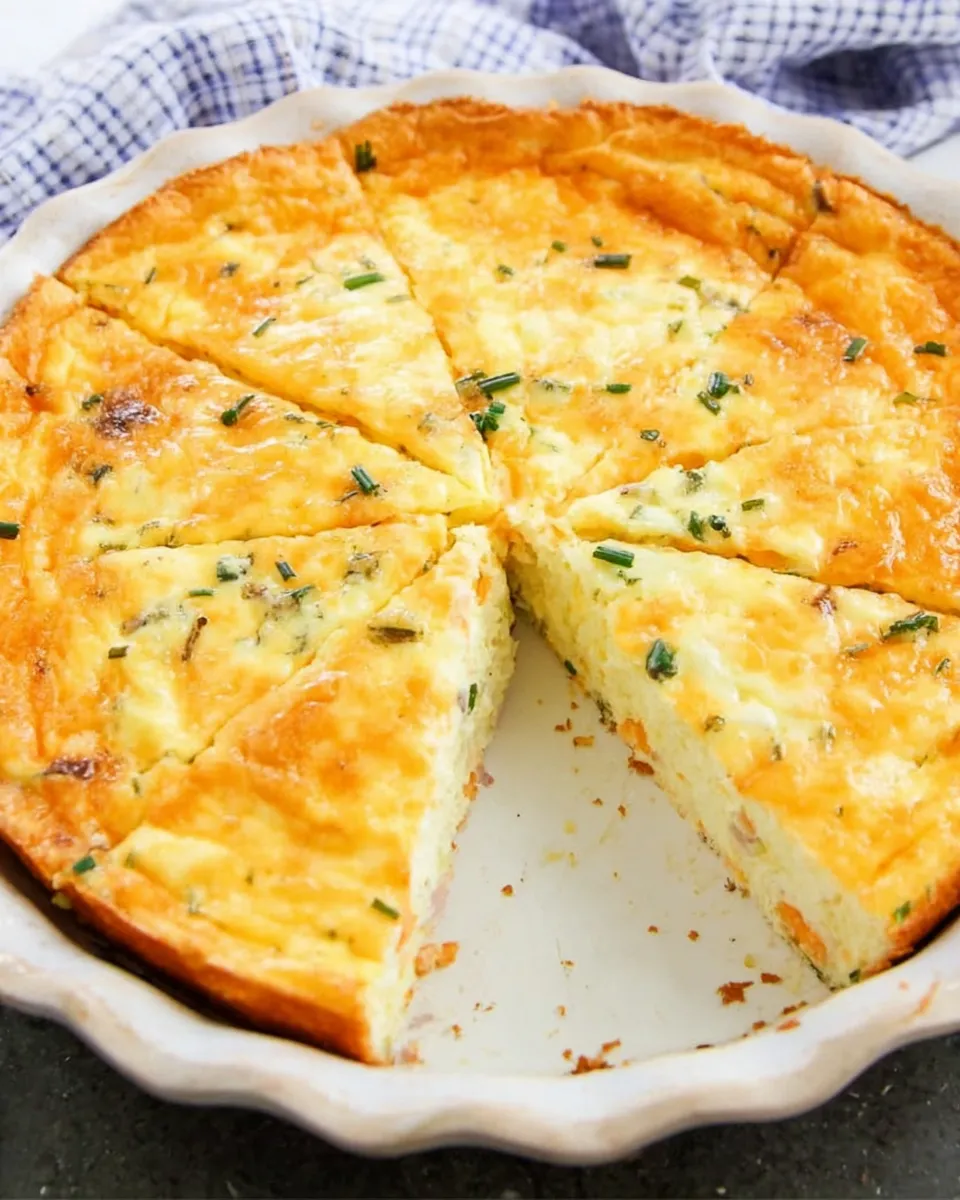 Cottage cheese crustless quiche recipe