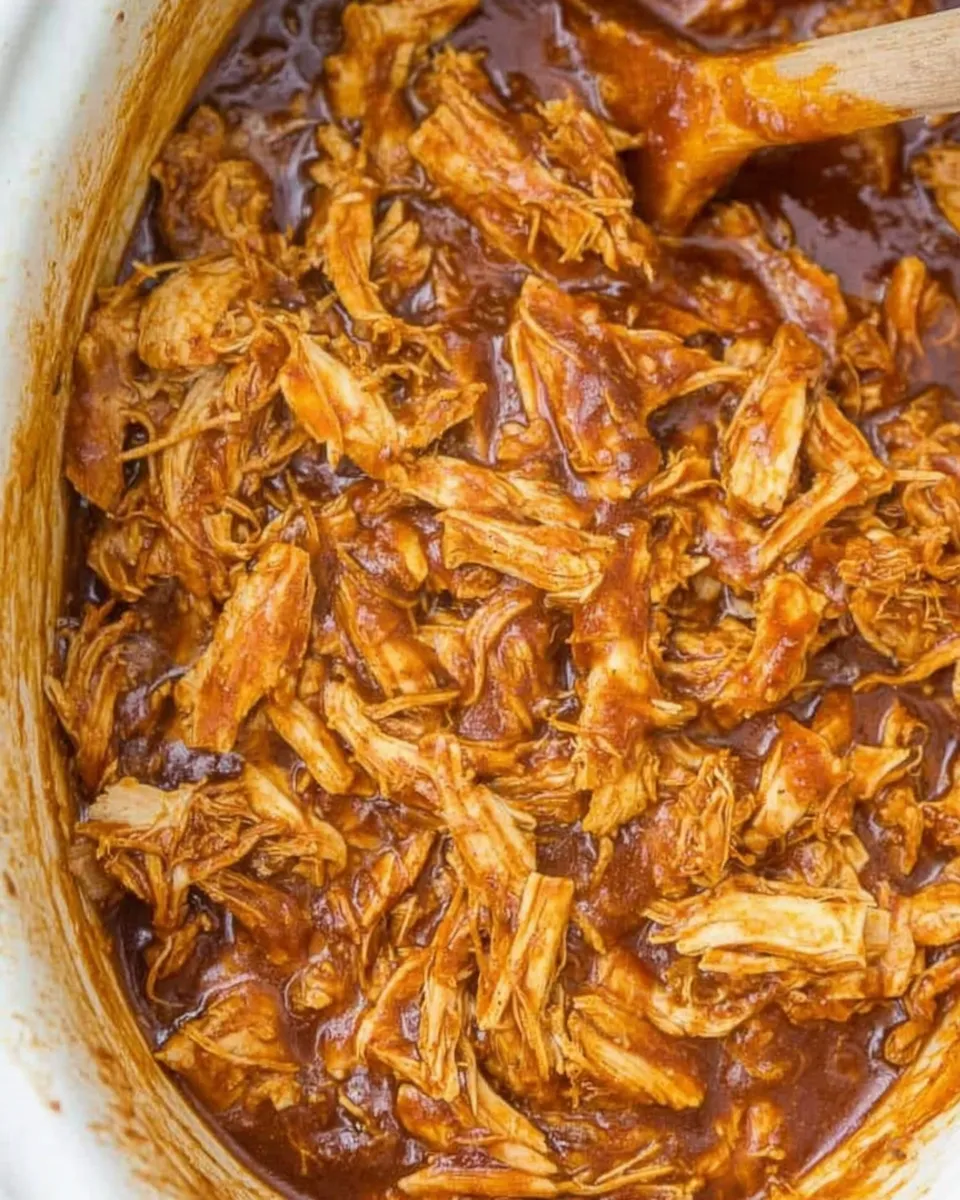 Crockpot BBQ Chicken slow cooked to perfection