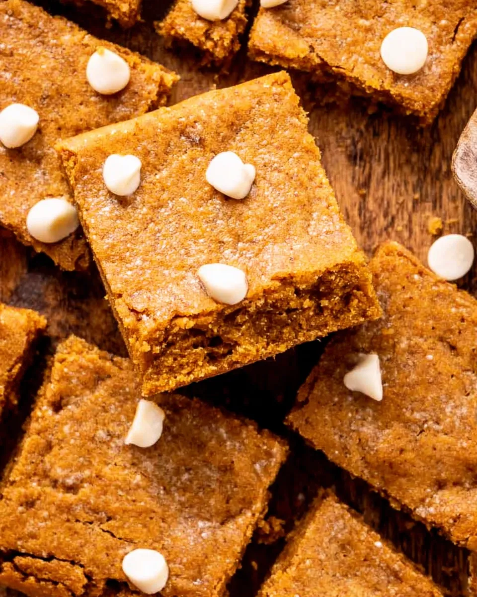 Serving Pumpkin Blondies