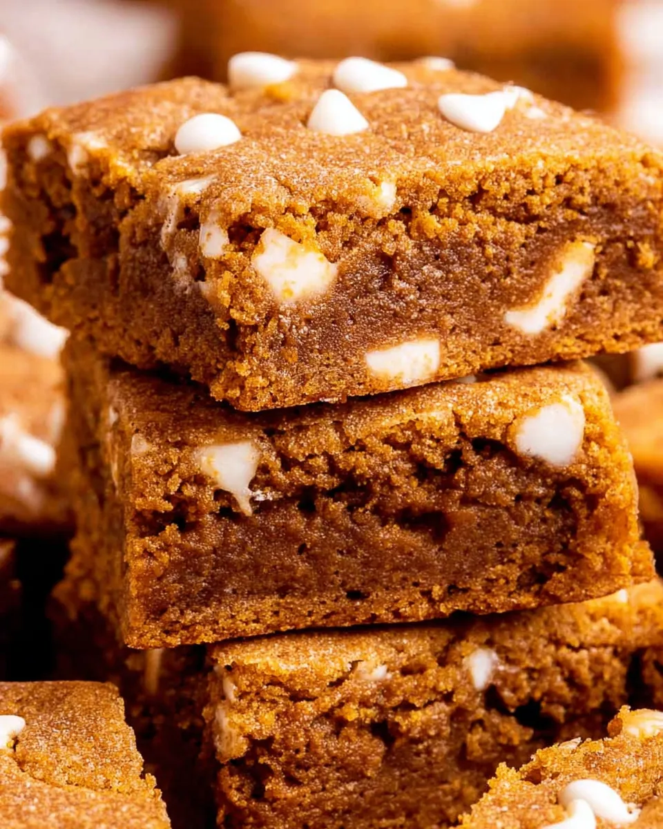 Pumpkin Blondies fresh from oven