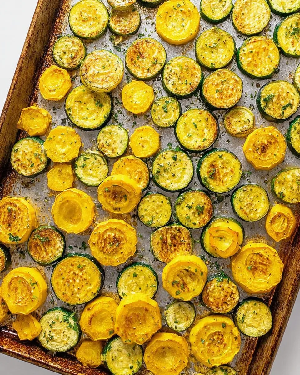 Served Roasted Zucchini and Squash