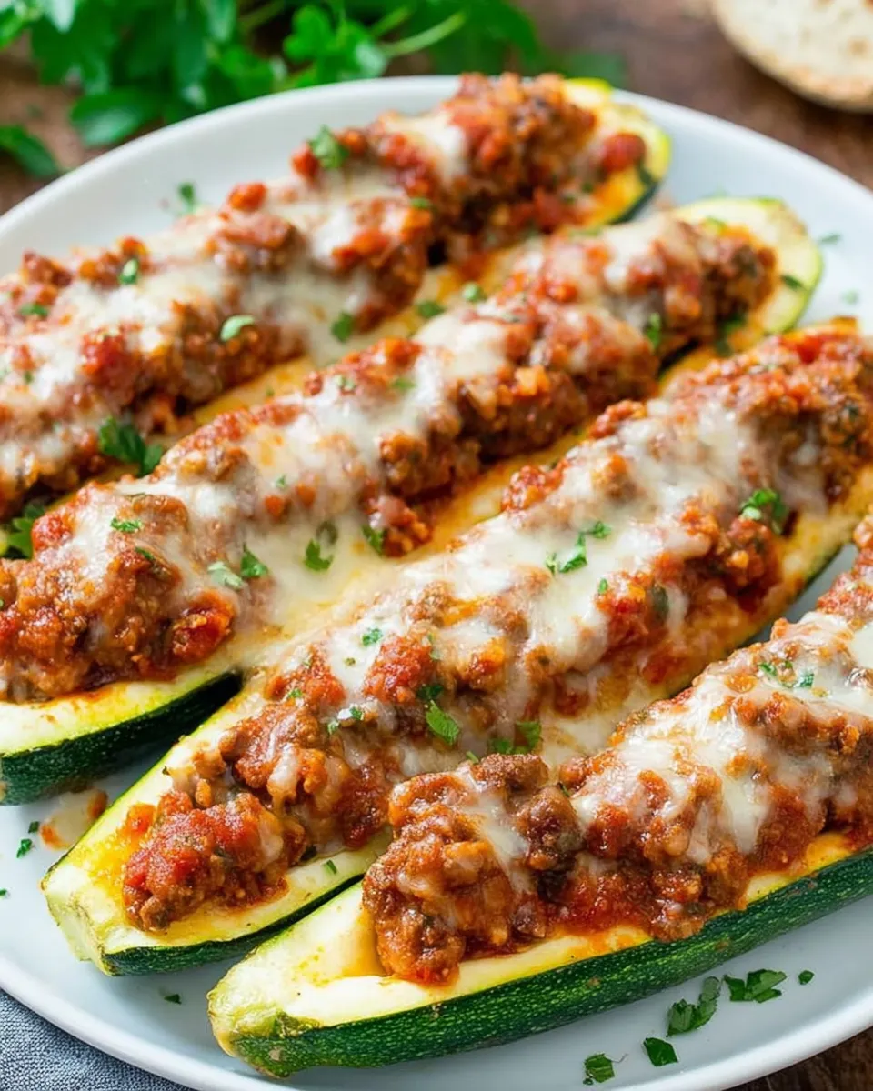 Oven-Baked Stuffed Zucchini Boats