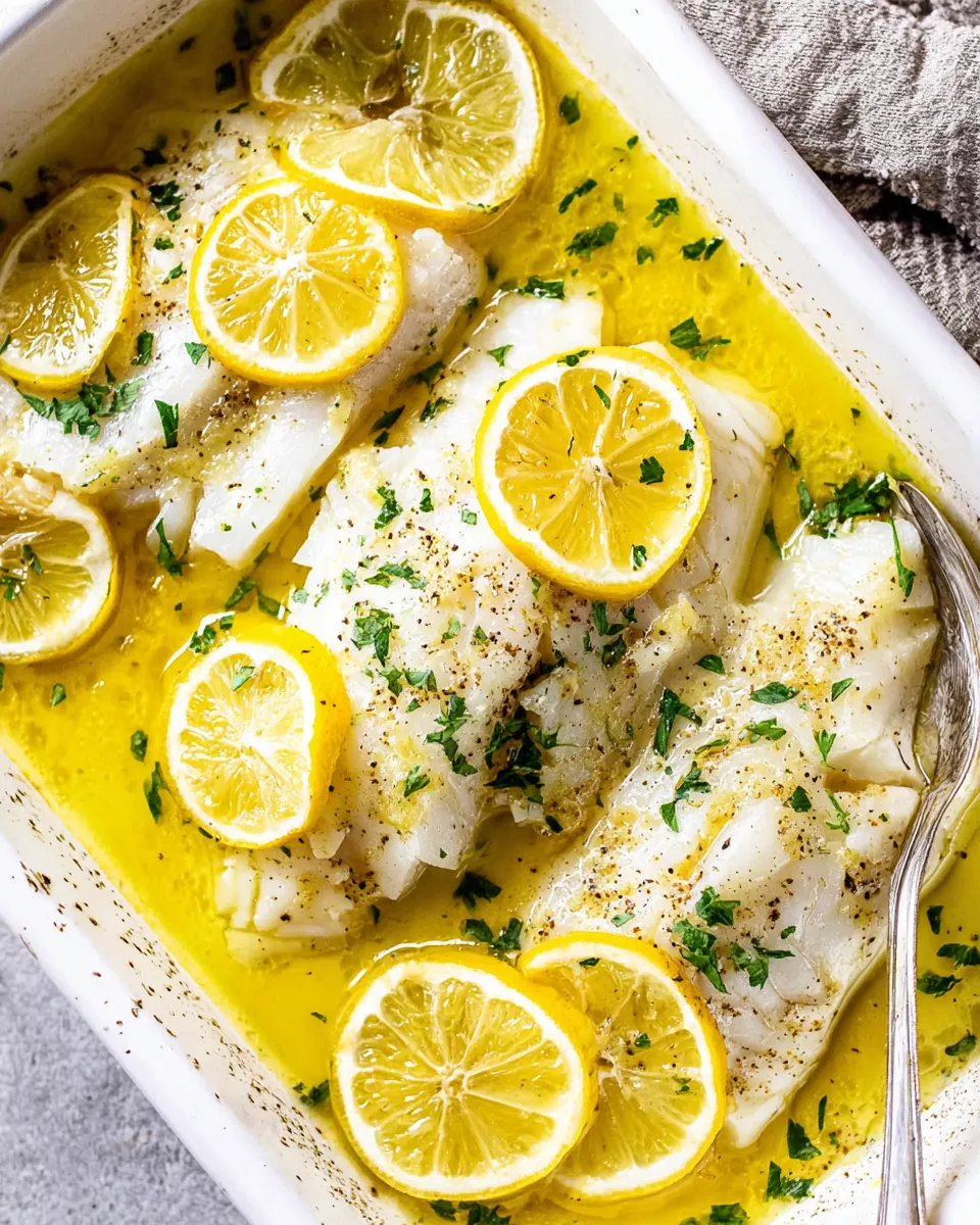 Step-by-step process of baking lemon garlic cod