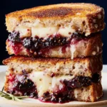 Brie and Blackberry Jam Grilled Cheese recipe card image