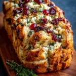ranberry feta sourdough pull-apart bread festive centerpiece