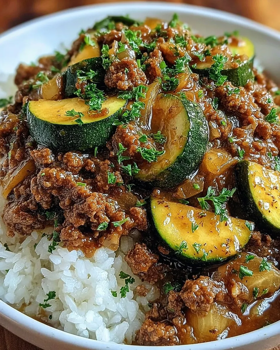 Greek-style beef and zucchini rice bowl with side dishes