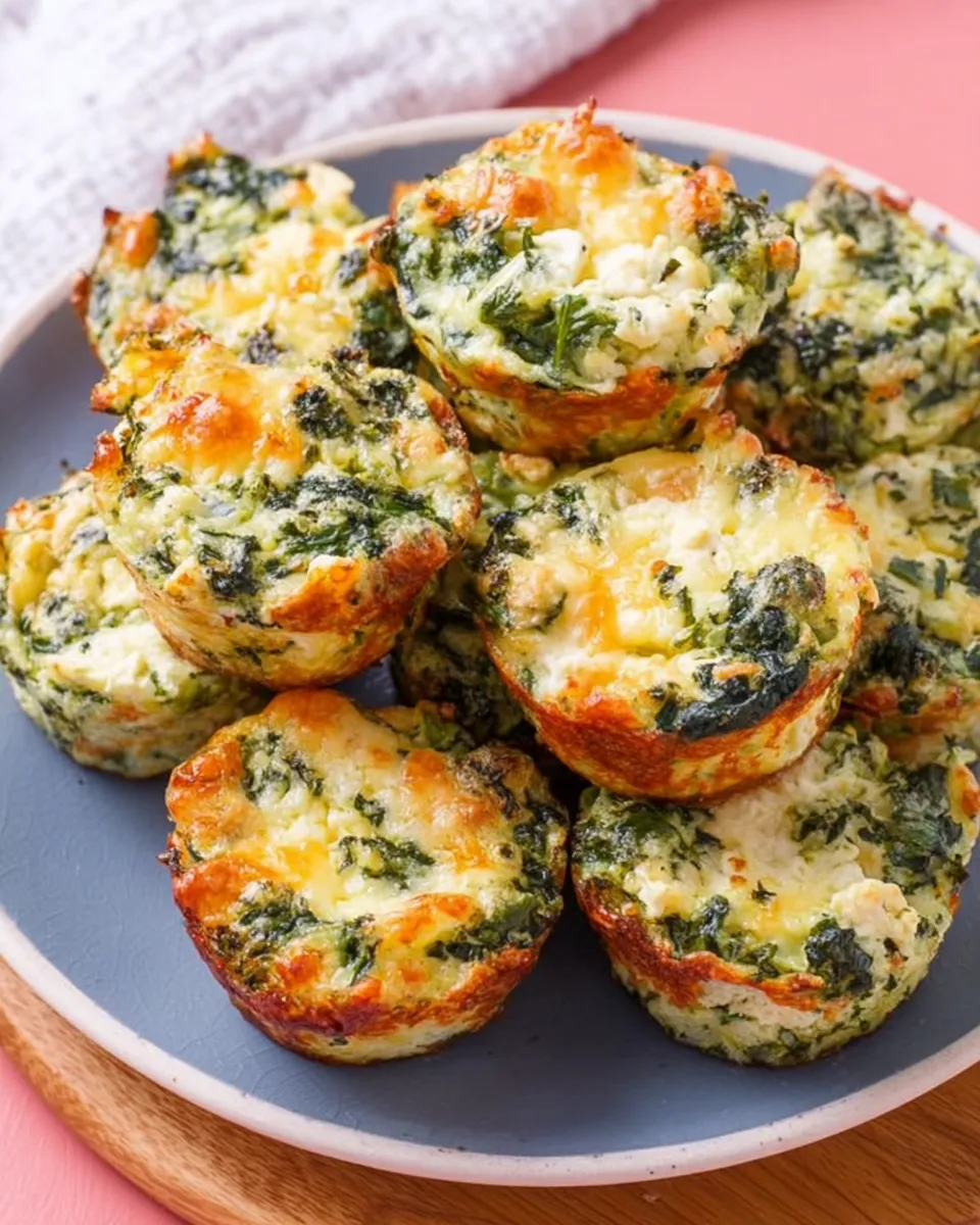 Served spinach ricotta bites